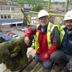 Taking a close look at the Pancake Dog with Andy Matley the site manager for HB Projects.